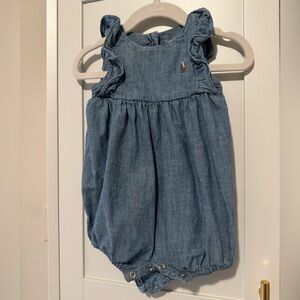 Ralph Lauren Denim/Chambray Baby Romper (size 3 months)